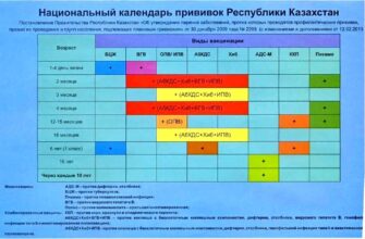 Календарь прививок детям в 2025 году в Казахстане