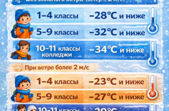 При какой температуре дети не ходят в школу в Казахстане: правила, пороги и исключения