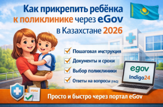 Как прикрепить ребёнка к поликлинике через eGov в Казахстане 2026