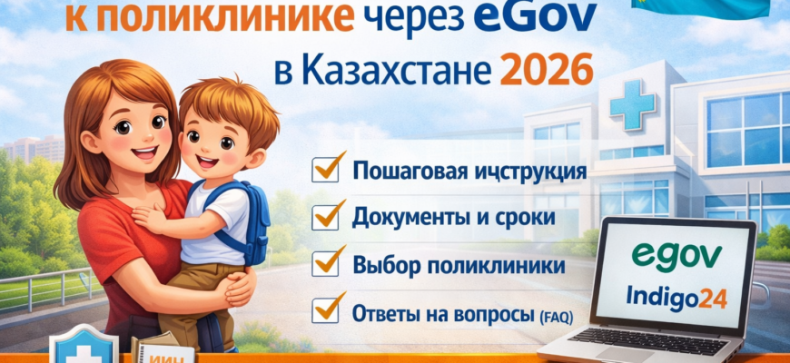 Как прикрепить ребёнка к поликлинике через eGov в Казахстане 2026